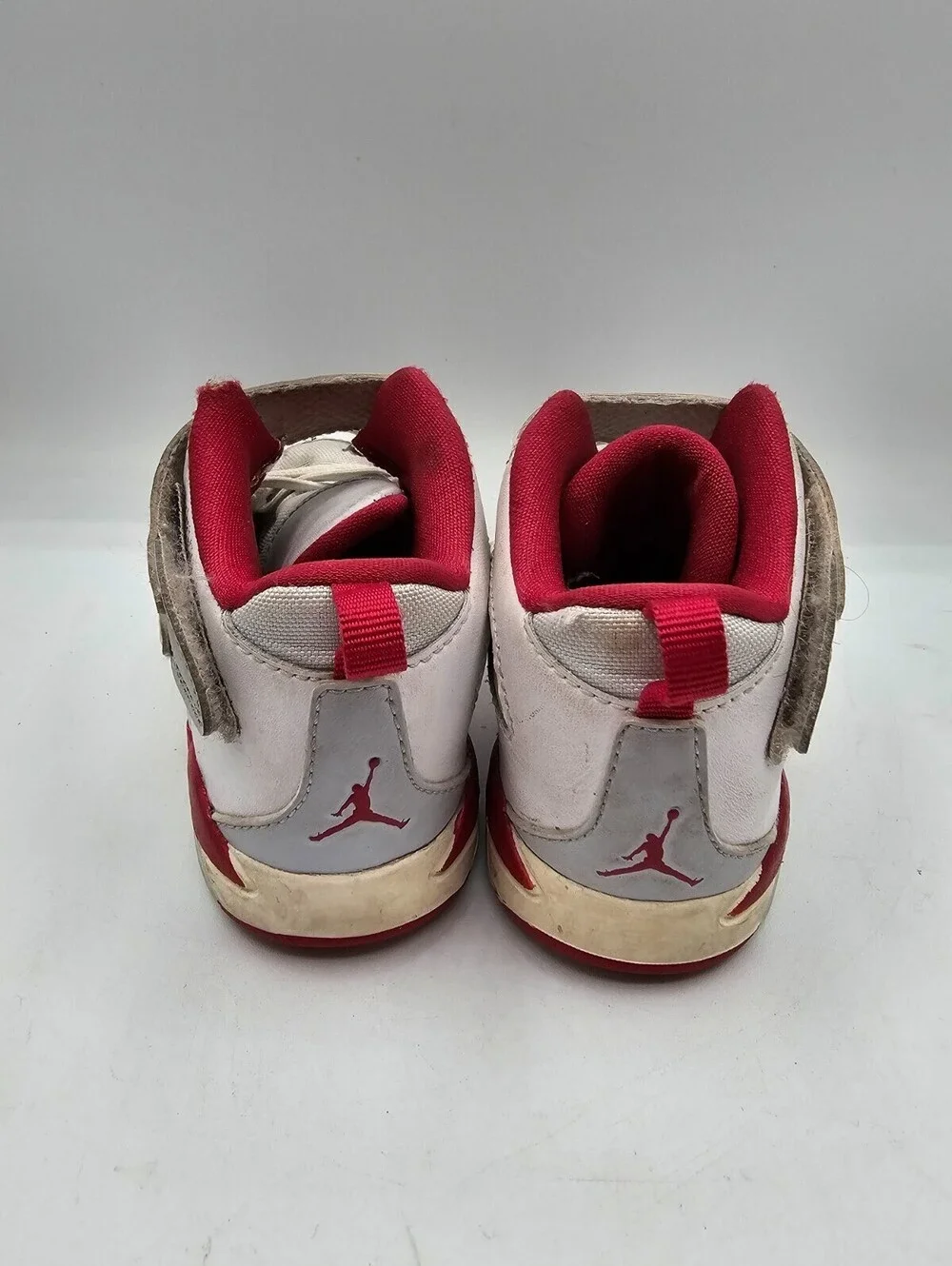 Nike Air Jordan Flight Club '91 shoes Toddler Girls Sz 9C White Dark Pink Trim